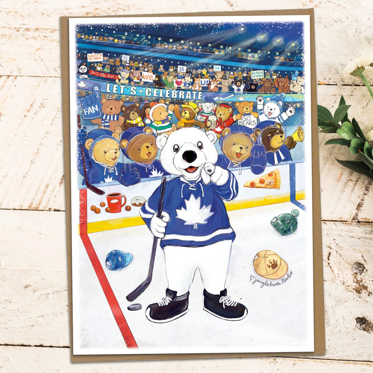 Hat Trick Ice Hockey Card