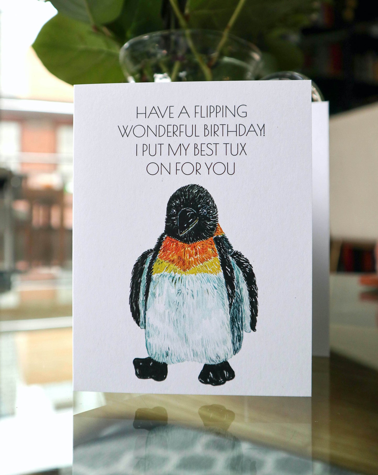 Happy Flippin Birthday Penguin Card