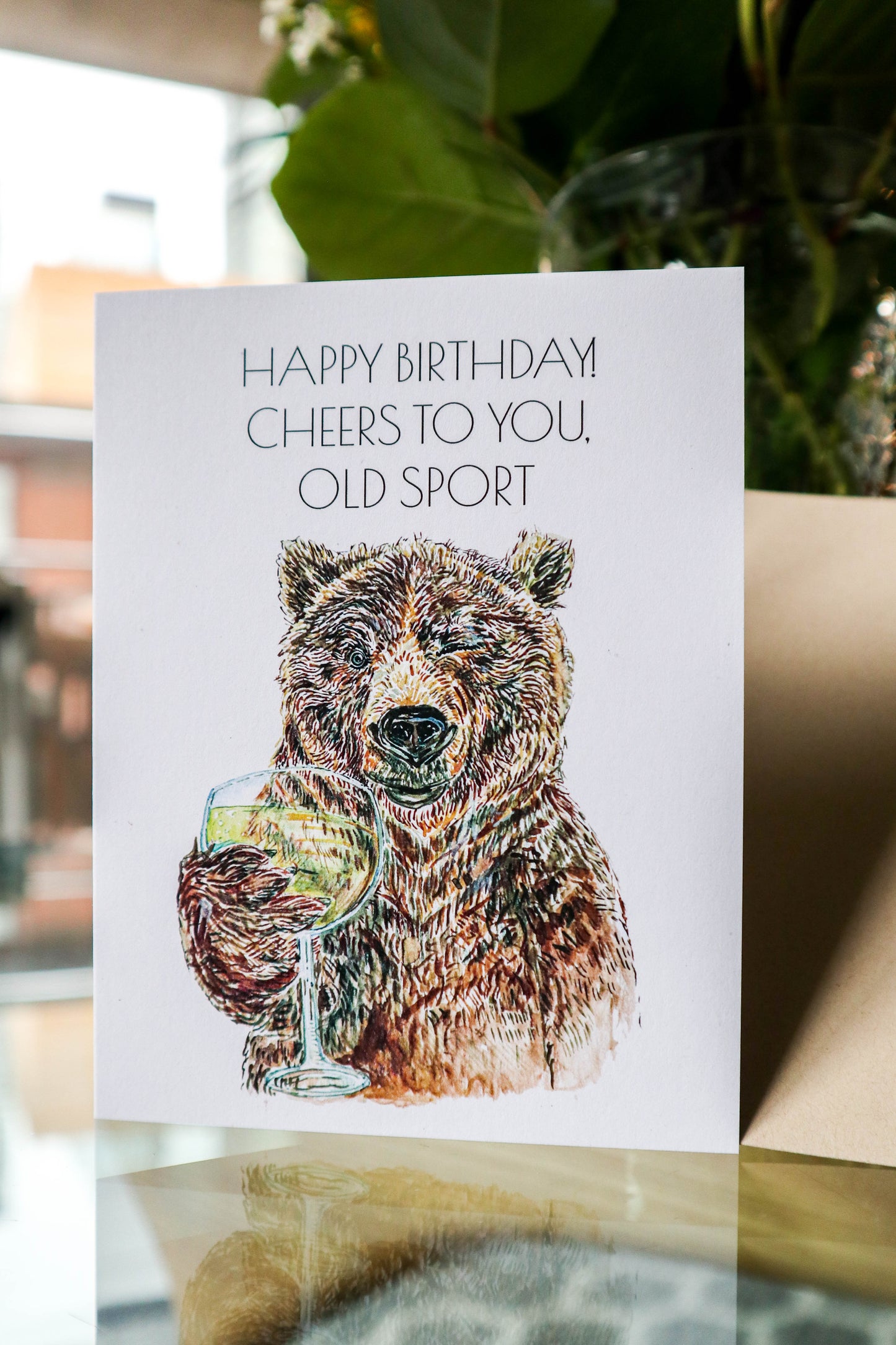 Cheers Old Sport Gatsby Birthday Card