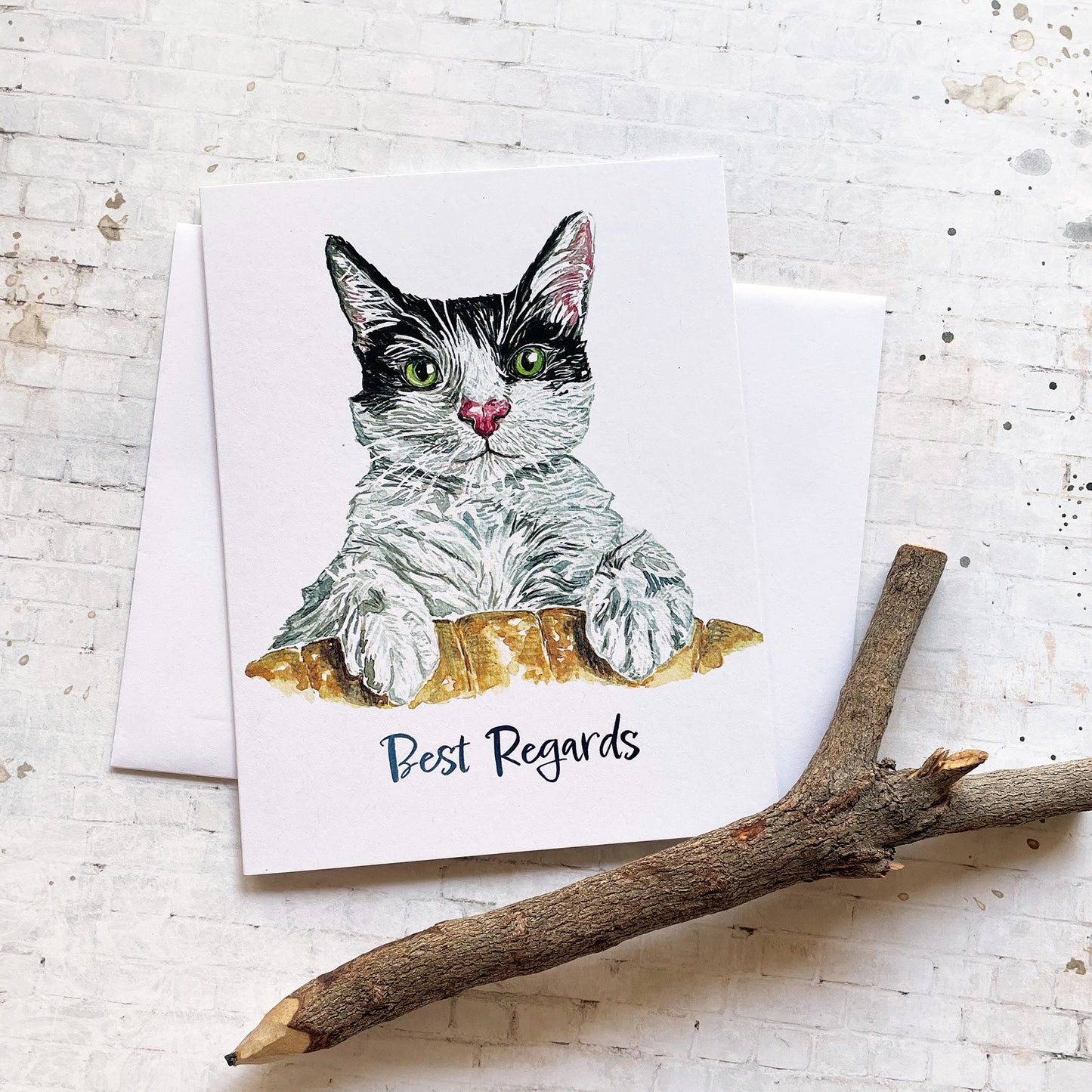 Best Regards Cat Card