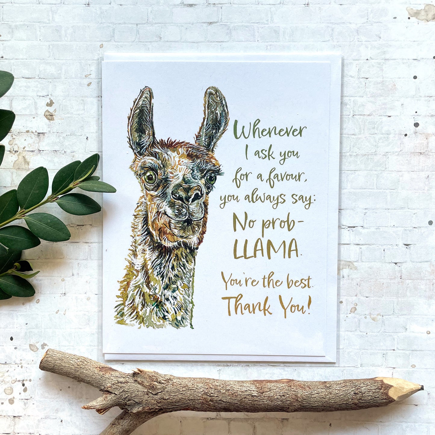 No ProbLLAMA Thank You Card