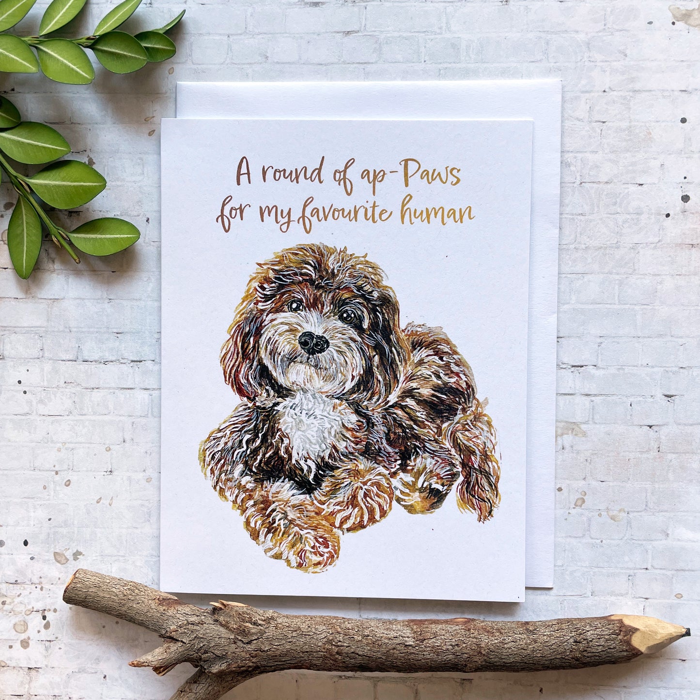 Golden Doodle Big Applause Card