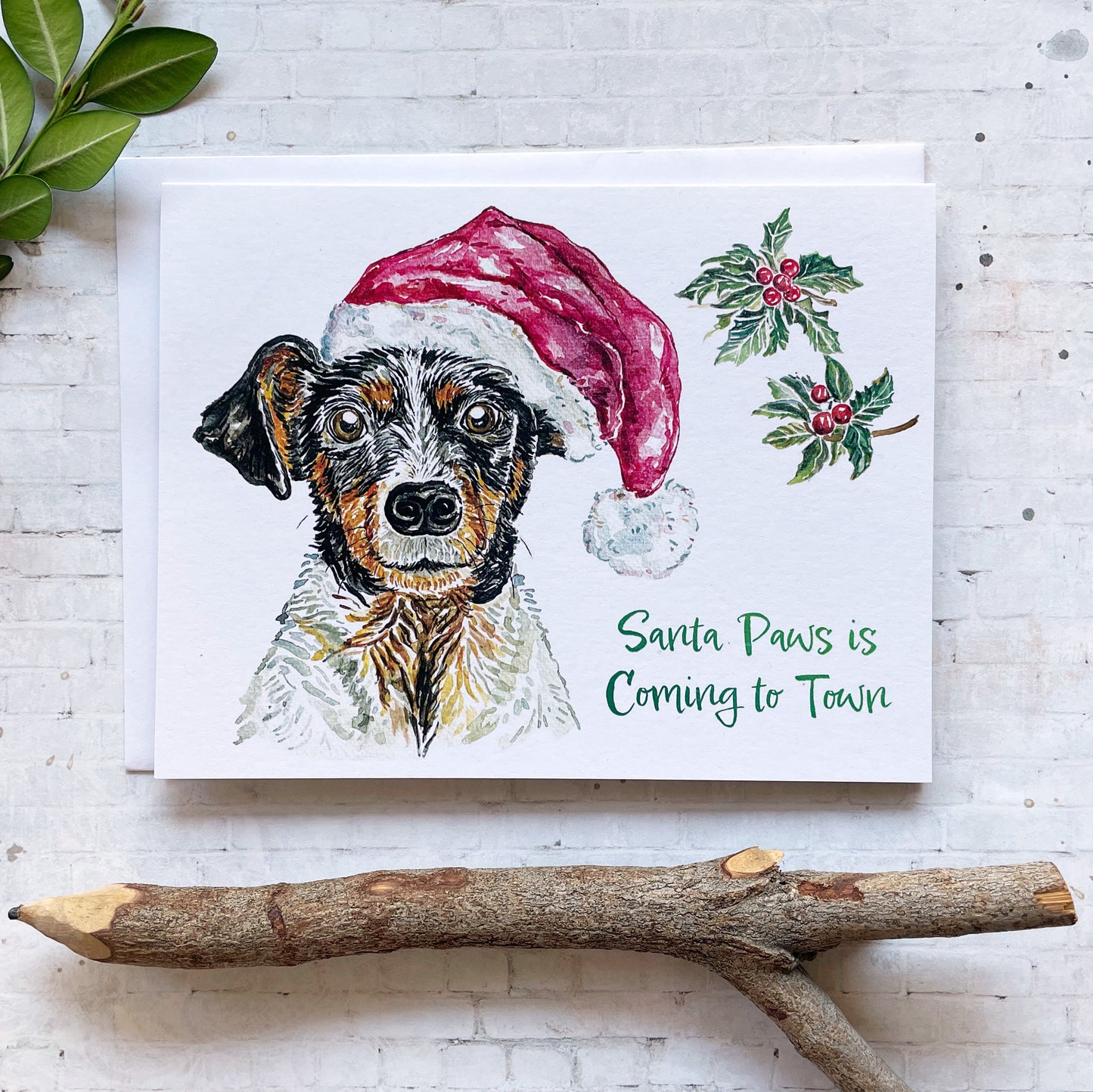 Santa Paws Christmas Card