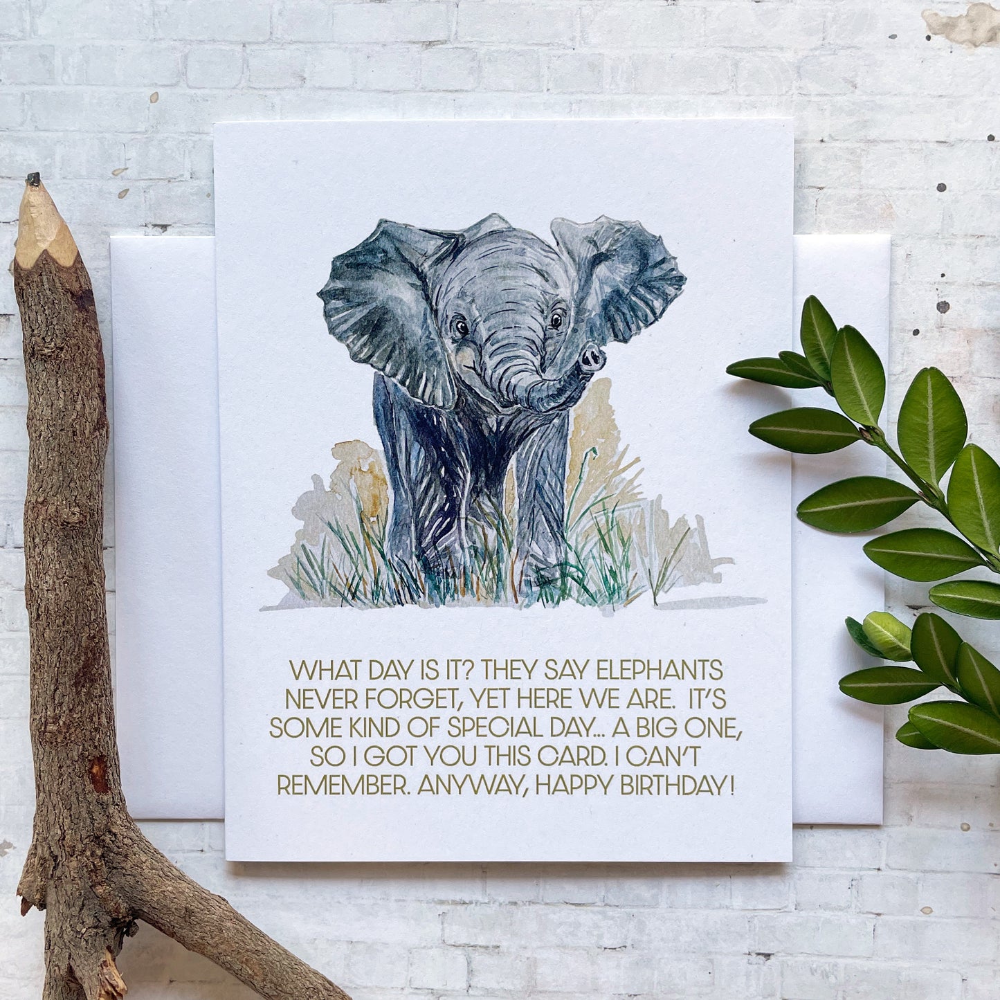 What Day Is it? Elephant Birthday Card