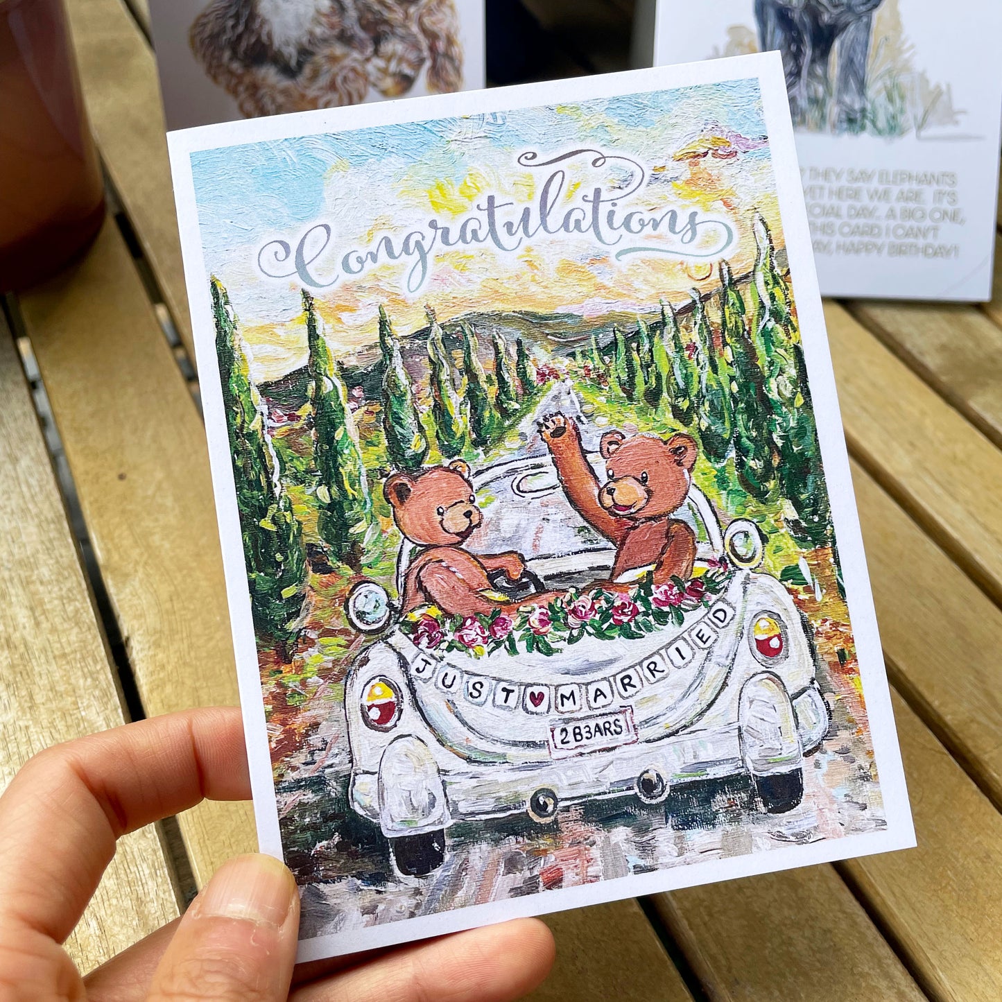 Congratulations Just Married Bears Card