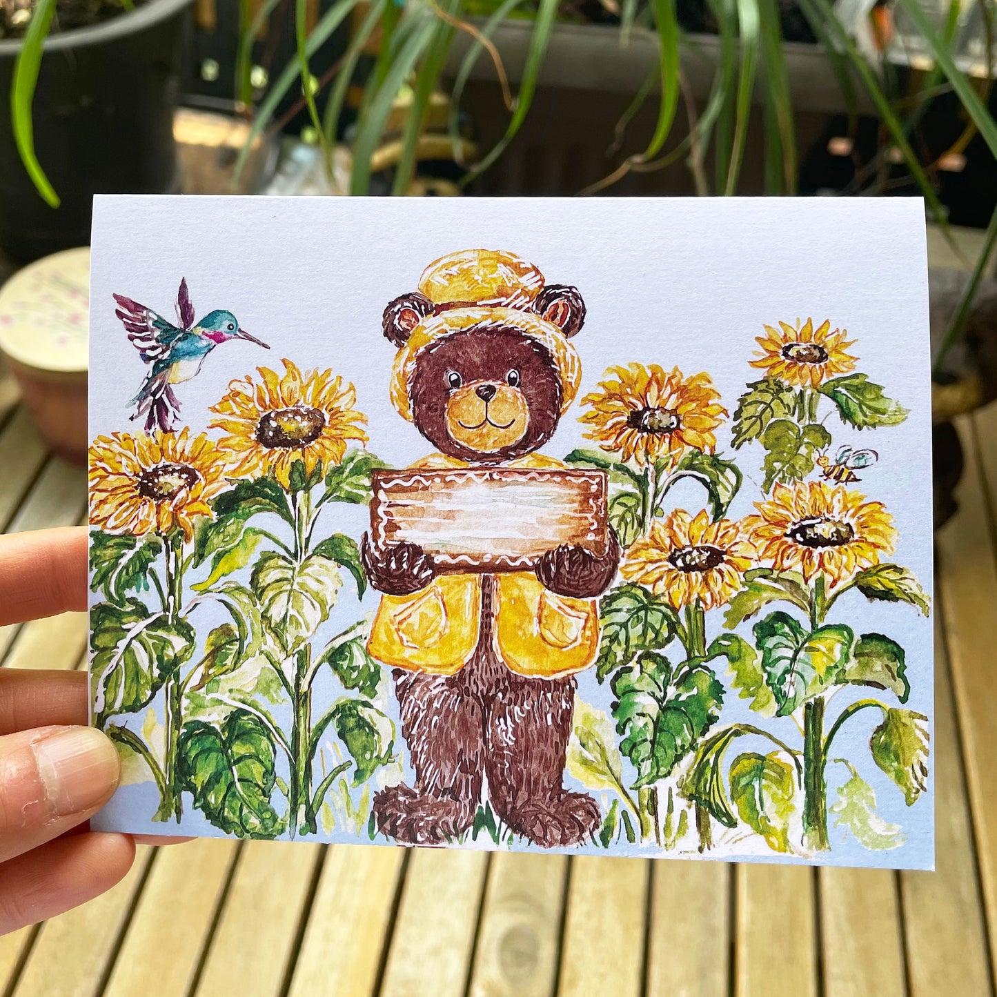 Sunflower Bears Customizable Card