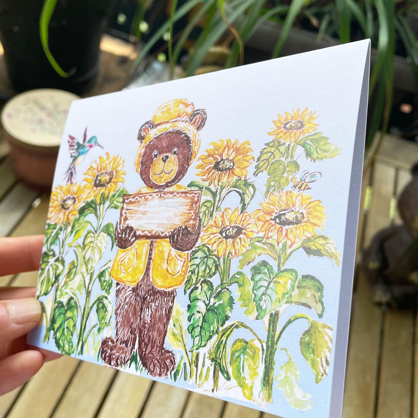 Sunflower Bears Customizable Card