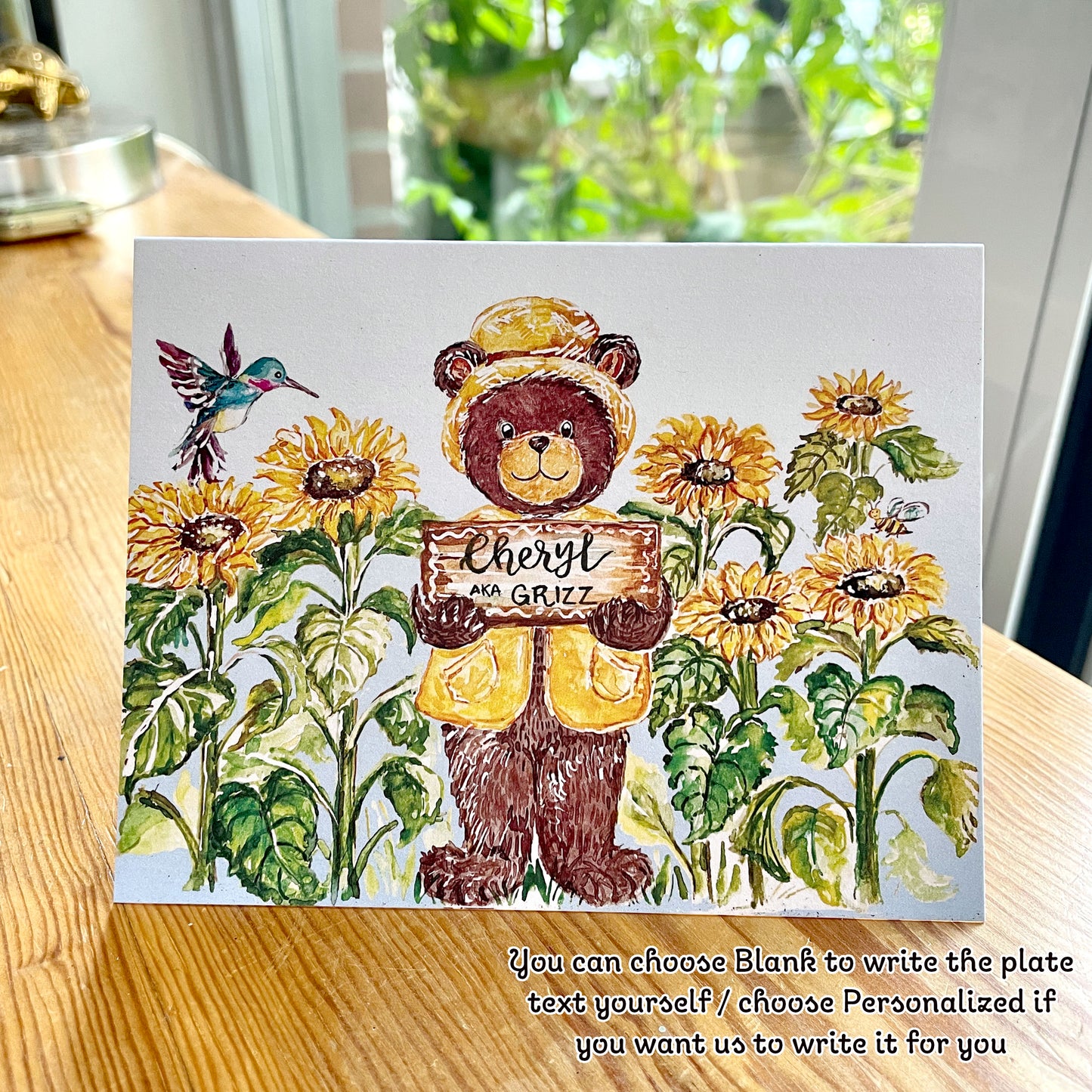 Sunflower Bears Customizable Card