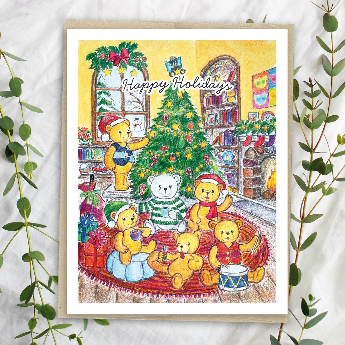 Bears Family Portrait Holidays Card