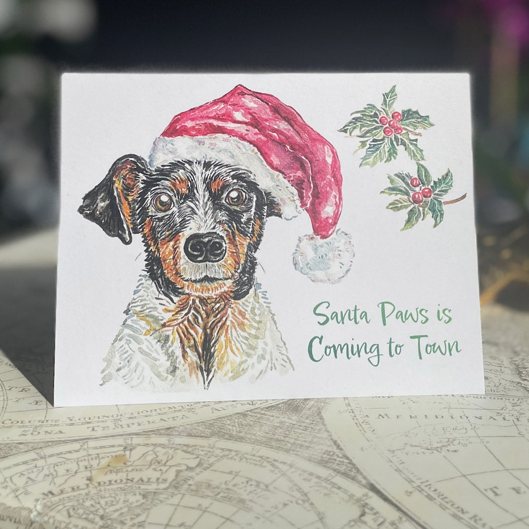 Santa Paws Christmas Card